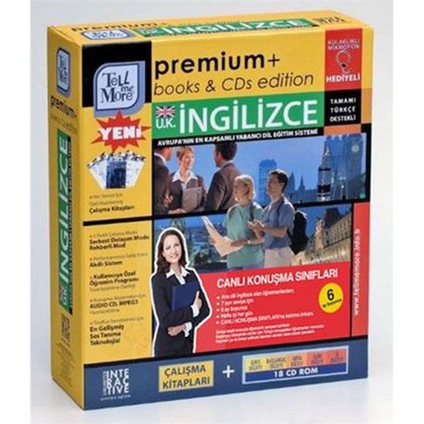 Tell Me More Premium Live Class Books&CDs İngiliz İngilizcesi-Giriş+Başlangıç+Orta+İleri+İş Düzeyi (18 CD ROM)+6 ay Canlı Sınıf