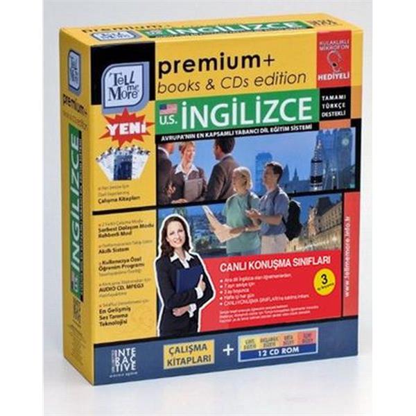 Tell Me More Premium Live Class Books&CDs Amerikan İngilizcesi-Giriş+Başlangıç+Orta+İleri Düzey (12 CD ROM)+3 ay Canlı Sınıf