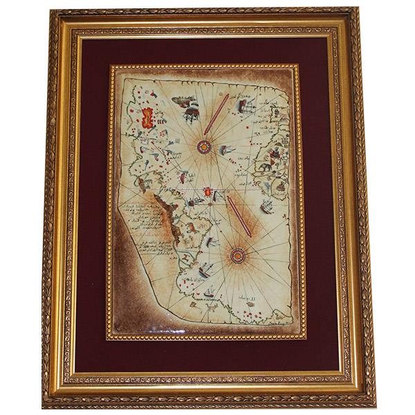 Piri Reis, 1513 Dünya Haritası Çini Tablosu (70x90 cm)